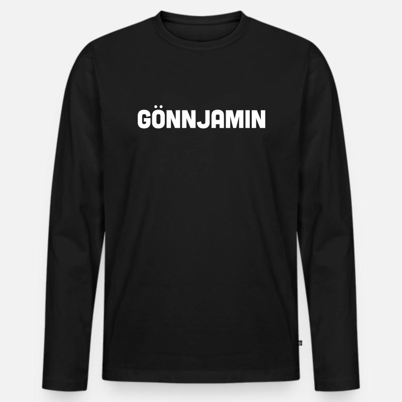 Gönn jamin - Männer Premium Bio Langarmshirt - Schwarz
