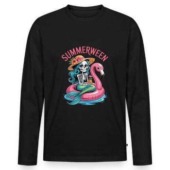 Summerween Halloween Meerjungfrau - Männer Premium Bio Langarmshirt - Schwarz - Vorne - Nico (187cm)