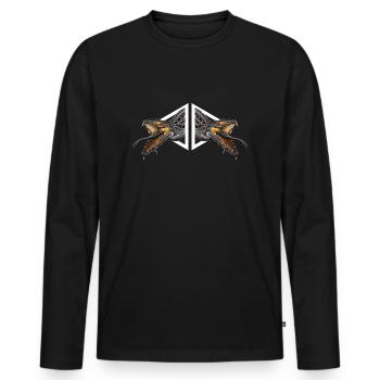 Serpents - Le Cauchemar Serpents du Triangle - T-shirt manches longues Premium bio Homme - noir - Devant - Nico (187cm)