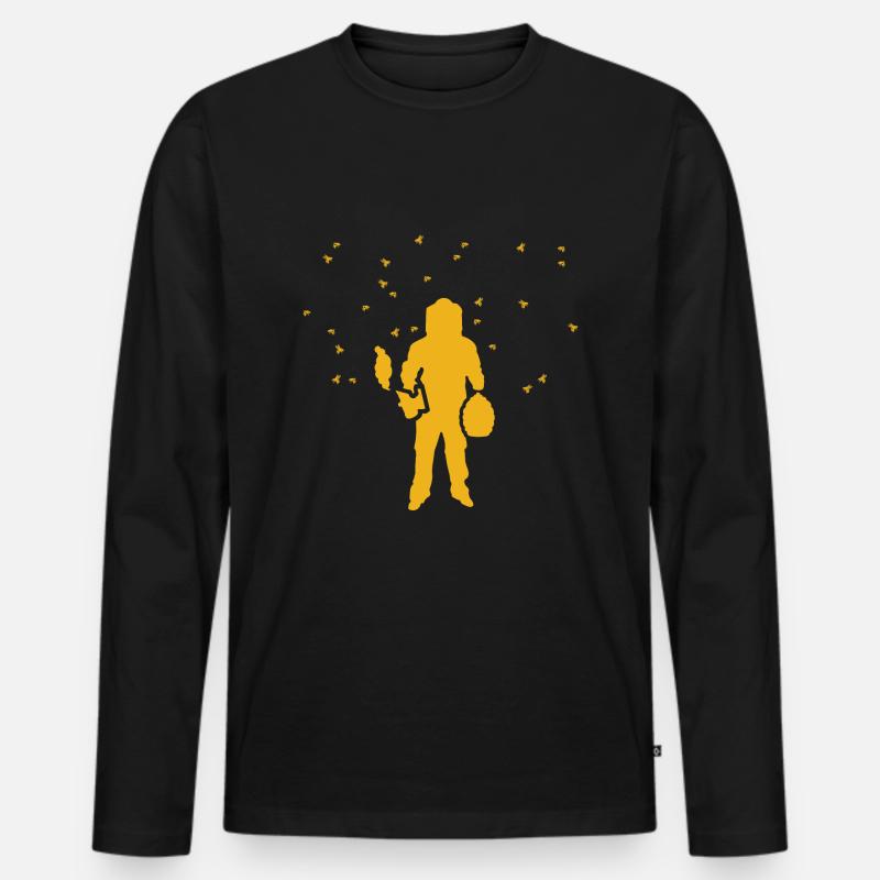 Bienenzüchter Imker - Männer Premium Bio Langarmshirt - Schwarz