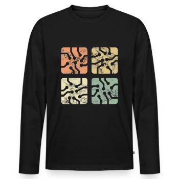 Ingénieur en électronique - T-shirt manches longues Premium bio Homme - noir - Devant - Nico (187cm)