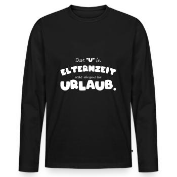 Elternzeit frischgebacken Papa Kollege Geschenk - Männer Premium Bio Langarmshirt - Schwarz - Vorne - Nico (187cm)