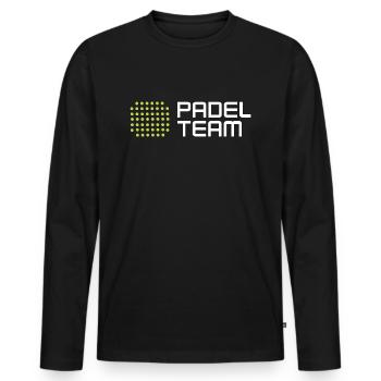 Padel Tennis Padel Club Paddle Padel Tennis - Men's Premium Organic Long Sleeve Shirt - black - Front - Nico (187cm)