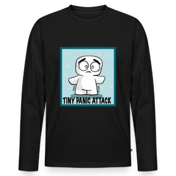 PETITE ATTAQUE DE PANIQUE ÉMOTICÔNE EMOTI MARSHMALLOWTIS - T-shirt manches longues Premium bio Homme - noir - Devant - Nico (187cm)