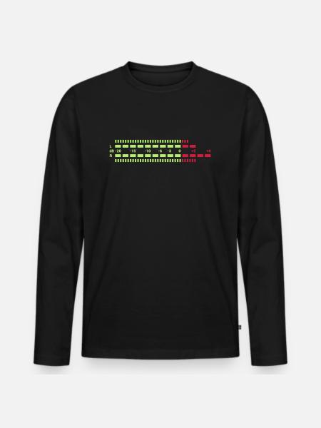 Equalizer dreifarbig EQ Musik Anlage Techno Club S - Premium økologisk langærmet T-shirt til mænd - 