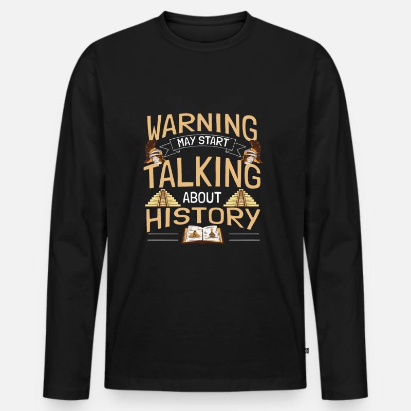 Geschichte Geschichtslehrer Unterricht Geschenk - Männer Premium Bio Langarmshirt - Schwarz