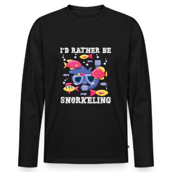 Snorkeling Snorkelers Diving Divers Gift - Men's Premium Organic Long Sleeve Shirt - black - Front - Nico (187cm)