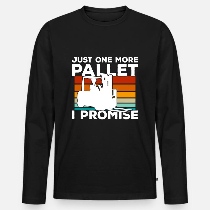 Gabelstaplerfahrer Gabelstaplerfahrer - Männer Premium Bio Langarmshirt - Schwarz