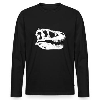 Tarbosaurus Fossil - Männer Premium Bio Langarmshirt - Schwarz - Vorne - Nico (187cm)