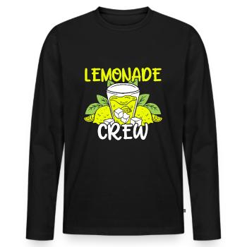 Limonaden-Stand - Männer Premium Bio Langarmshirt - Schwarz - Vorne - Nico (187cm)