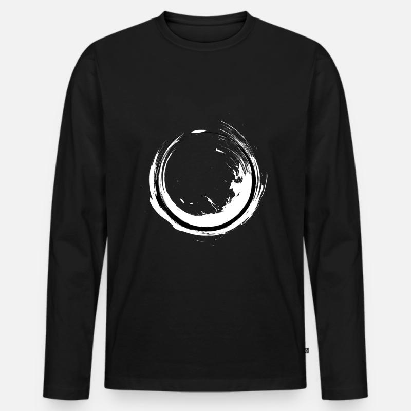 Zen Buddhismus Kunst Kreis Buddhismus Geschenk - Männer Premium Bio Langarmshirt - Schwarz