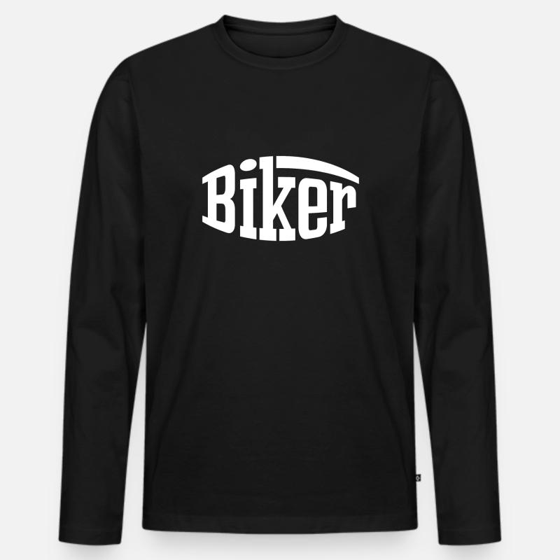 Biker - Männer Premium Bio Langarmshirt - Schwarz