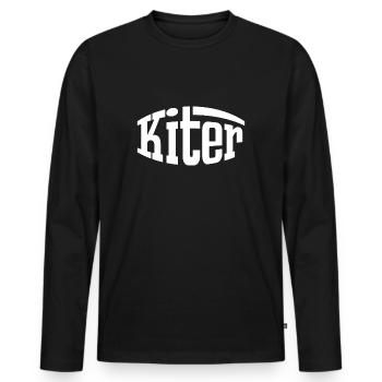 Kite Kiten Kitesurfer - T-shirt manches longues Premium bio Homme - noir - Devant - Nico (187cm)