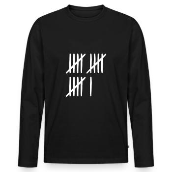 Tally 16 years 16th birthday knows - Men's Premium Organic Long Sleeve Shirt - black - Front - Nico (187cm)