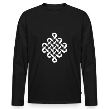 Symbole de l'infini brosse symbole celtique - T-shirt manches longues Premium bio Homme - noir - Devant - Nico (187cm)