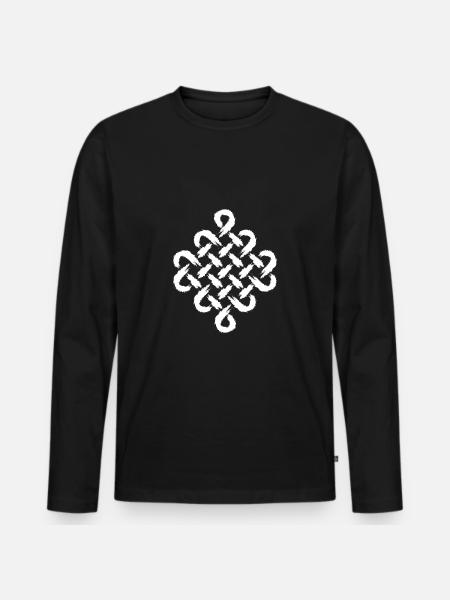 Infinity symbol Celtic symbol brush - Men's Premium Organic Long Sleeve Shirt - black