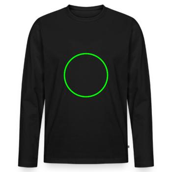 Circle ring shape icon green - Men's Premium Organic Long Sleeve Shirt - black - Front - Nico (187cm)