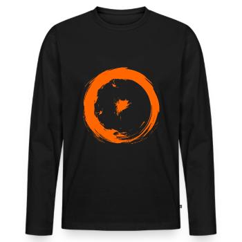Astronomische Symbole Sonne - Männer Premium Bio Langarmshirt - Schwarz - Vorne - Nico (187cm)