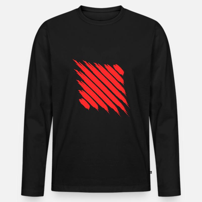 Abstrakt modern Kunst - Männer Premium Bio Langarmshirt - Schwarz