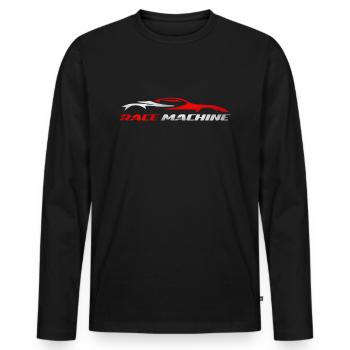 Sports Car Car Silhouette - Men's Premium Organic Long Sleeve Shirt - black - Front - Nico (187cm)