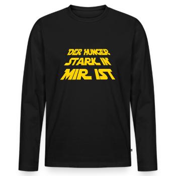 Grillschürze - Lustiger Joda Spruch - Männer Premium Bio Langarmshirt - Schwarz - Vorne - Nico (187cm)