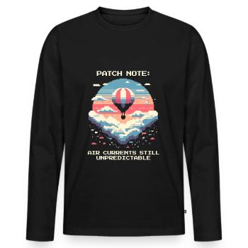 Air flow chaotic | Balloon Ride Thermals - Men's Premium Organic Long Sleeve Shirt - black - Front - Nico (187cm)