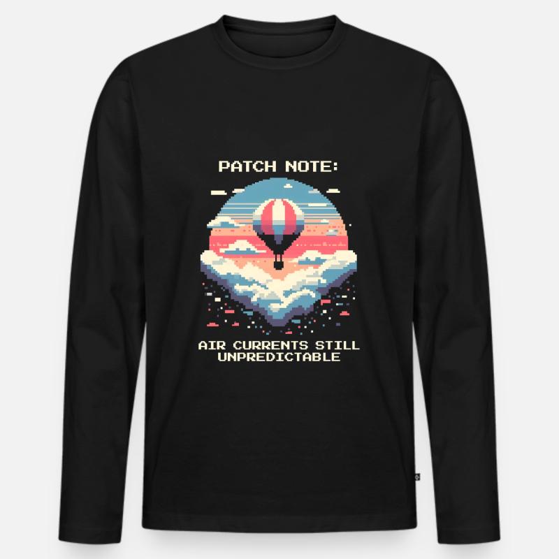 Luftströmung chaotisch | Ballonfahrt Thermik - Männer Premium Bio Langarmshirt - Schwarz