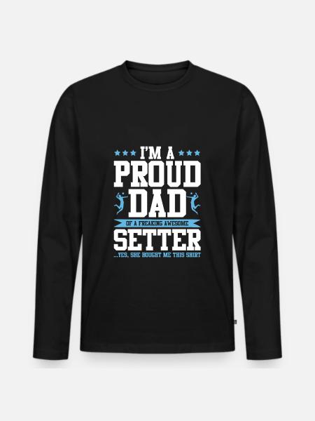 Volleyball dad - Men's Premium Organic Long Sleeve Shirt - black