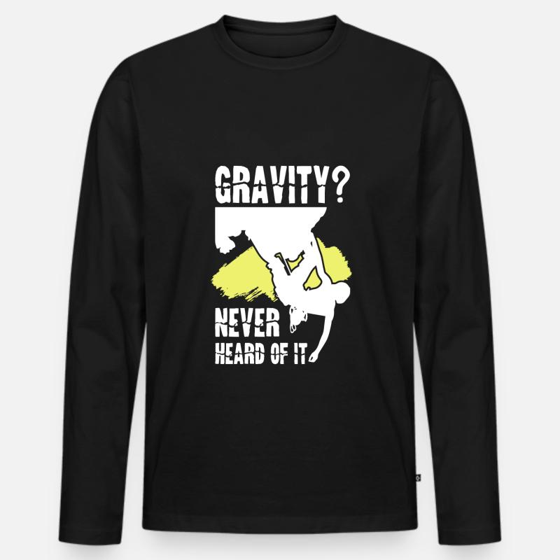 Gravity Wildlife - Männer Premium Bio Langarmshirt - Schwarz