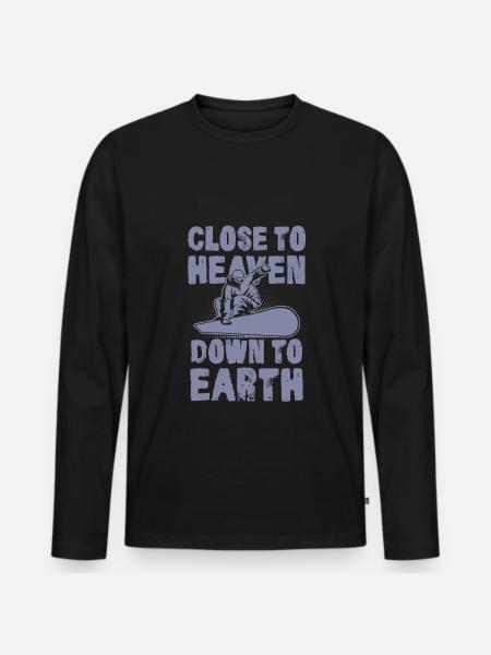 zitat Snowboarding snowboarder - Männer Premium Bio Langarmshirt - Schwarz