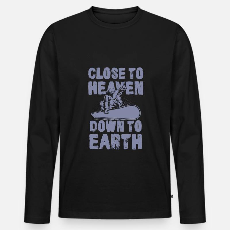 zitat Snowboarding snowboarder - Männer Premium Bio Langarmshirt - Schwarz