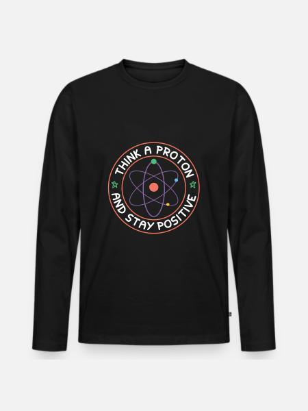 Atom science science - Men's Premium Organic Long Sleeve Shirt - black