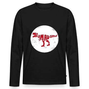 Dinosaure. Je suis un style génial. Animaux. Préhistoire - T-shirt manches longues Premium bio Homme - noir - Devant - Nico (187cm)