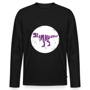 Dinosaure. Je suis un style génial. Animaux. Préhistoire - T-shirt manches longues Premium bio Homme - noir - Devant - Nico (187cm)