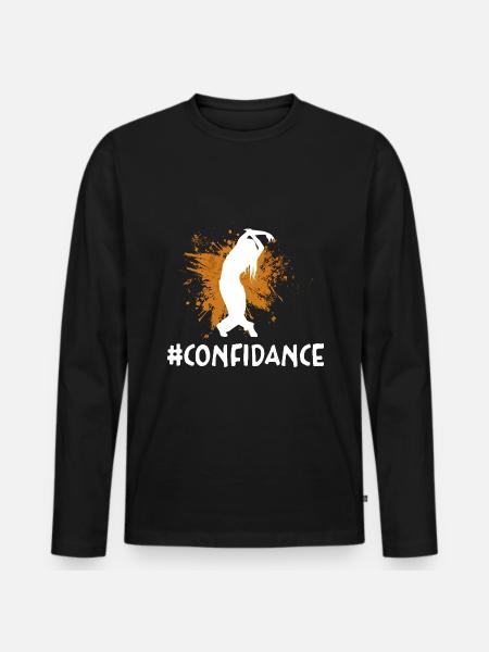Confidance pour danser chorégraphie - T-shirt manches longues Premium bio Homme - noir