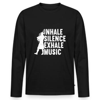 Cornemuse Cornemuse Cornemuse - T-shirt manches longues Premium bio Homme - noir - Devant - Nico (187cm)