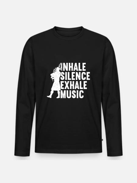 Bagpipe Bagpiper Bagpipes - Men's Premium Organic Long Sleeve Shirt - black