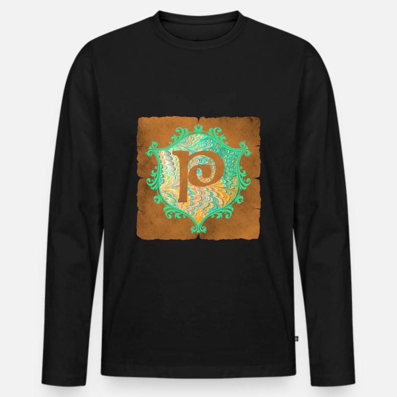 e 36 p - Männer Premium Bio Langarmshirt - Schwarz