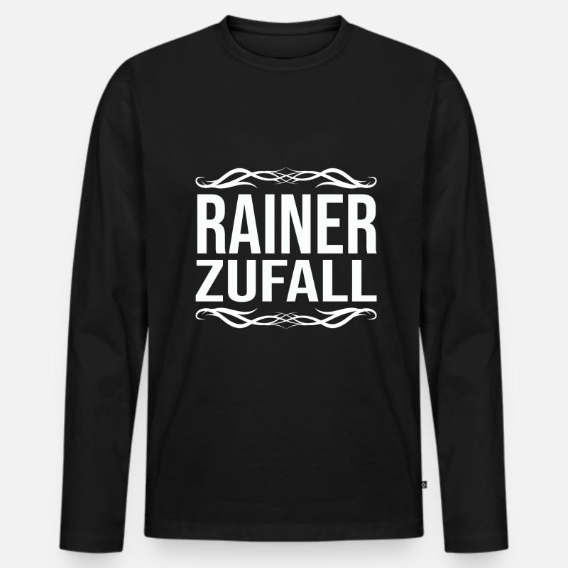 Rainer - Männer Premium Bio Langarmshirt - Schwarz