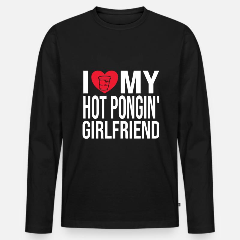 Trinkspiel - Männer Premium Bio Langarmshirt - Schwarz