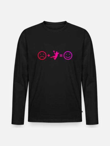 Handball Handballer Handballspieler Herren - Männer Premium Bio Langarmshirt - Schwarz
