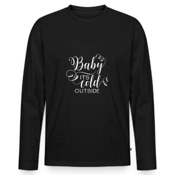Baby it s cold outside Hiver Christmas - T-shirt manches longues Premium bio Homme - noir - Devant - Nico (187cm)