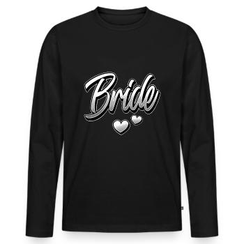 Bride - Männer Premium Bio Langarmshirt - Schwarz - Vorne - Nico (187cm)