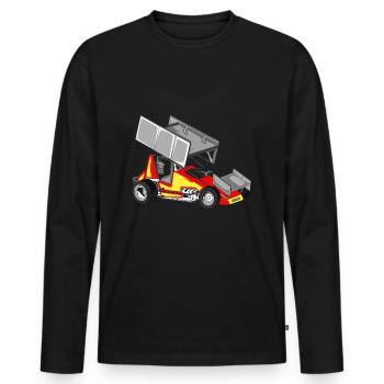 Racing car Car racing car - Men's Premium Organic Long Sleeve Shirt - black - Front - Nico (187cm)
