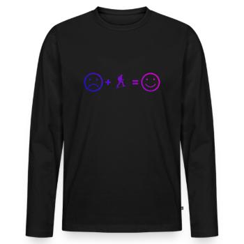 Ski Tour Ski Touring Ski Mountaineering Ski - Men's Premium Organic Long Sleeve Shirt - black - Front - Nico (187cm)