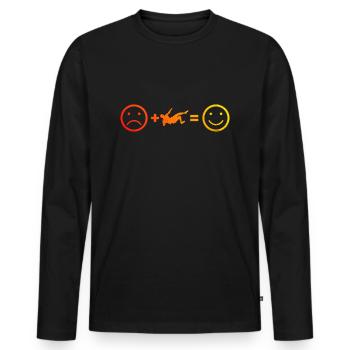 Escalade Bloc Escalade Escalade Escalade - T-shirt manches longues Premium bio Homme - noir - Devant - Nico (187cm)