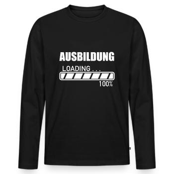 Geselle Geschenk - Männer Premium Bio Langarmshirt - Schwarz - Vorne - Nico (187cm)