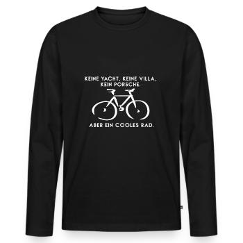 Aber ein cooles Rad! - Männer Premium Bio Langarmshirt - Schwarz - Vorne - Nico (187cm)