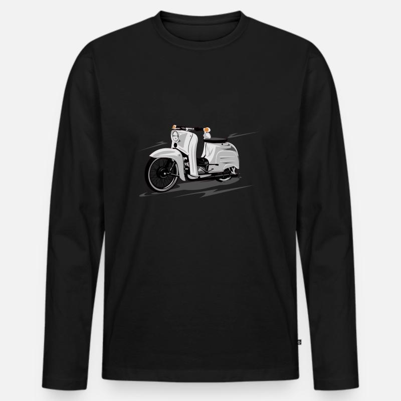 Simson Schwalbe KR51 Roller - Männer Premium Bio Langarmshirt - Schwarz