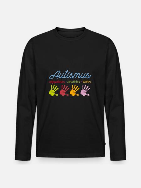 Autismus - Männer Premium Bio Langarmshirt - Schwarz